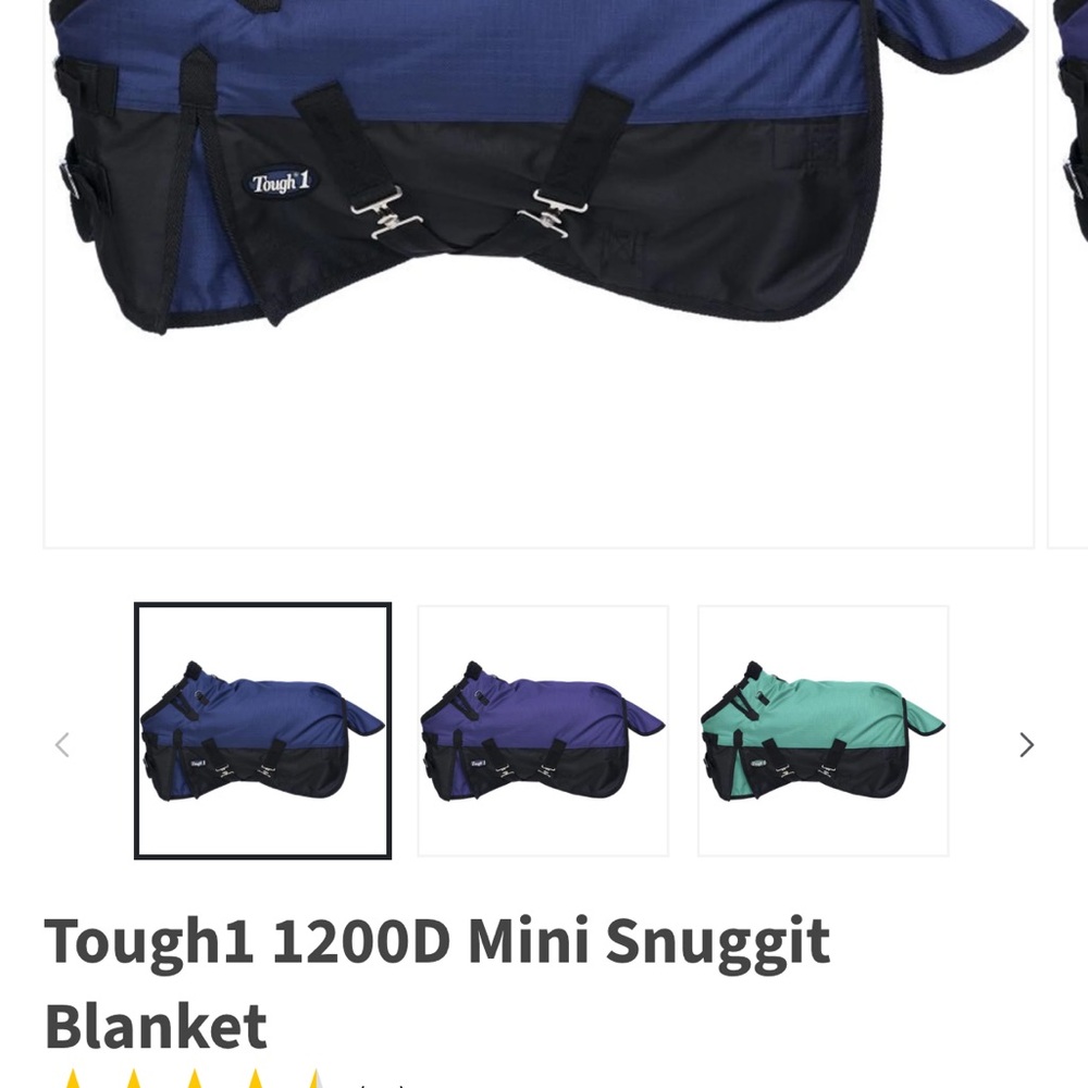 Tough1 Mini Snuggit Blanket in Blue and Black
